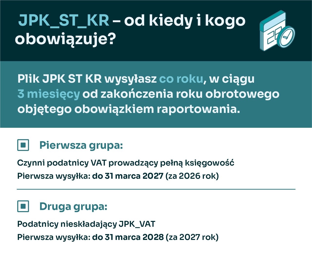infografika jpk st kt terminy wdrożenia